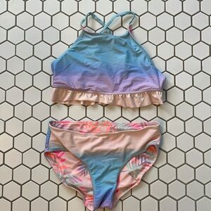 Justice reversible two piece swimsuit